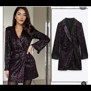 Zara Sequin Blazer Dress
